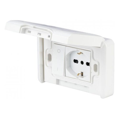 Placca Premont. B.Co Frutto 10-16A + Int. Bipolar PolyPool per Impianti Elettrici Placca Premont. B.Co Frutto 10-16A + Int. Bipolar PolyPool per Impianti Elettrici